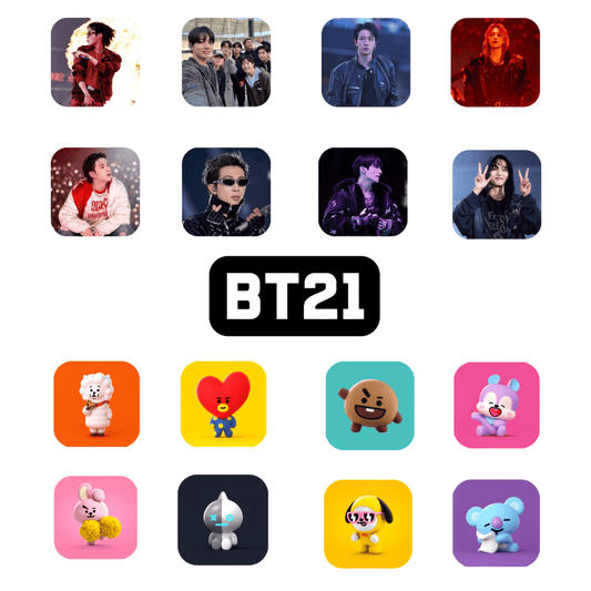 PACK SELCA BTS + GIFS BT21
